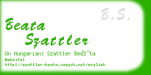 beata szattler business card